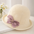 Flower Detail Short Brim Hat